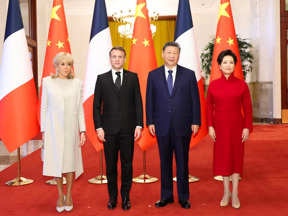  习近平同法国总统马克龙举行会谈